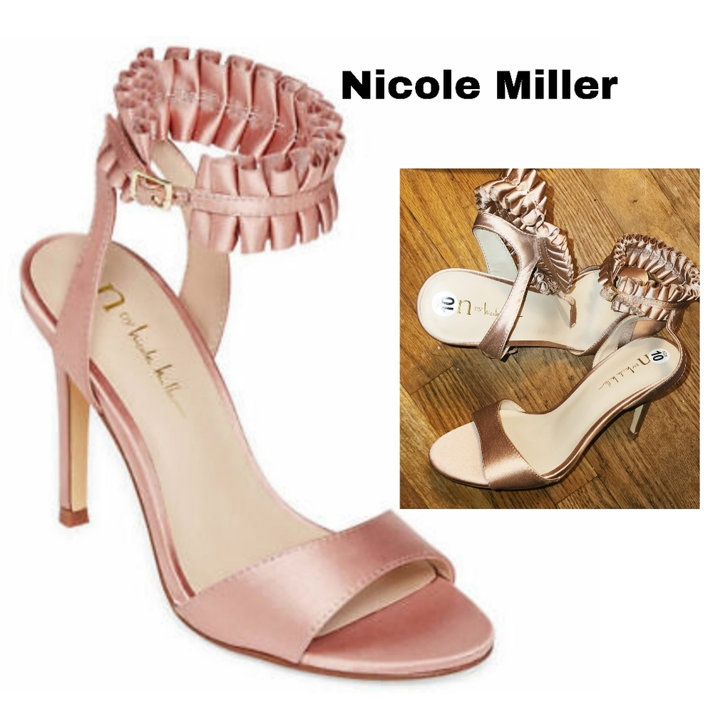 Nicole Miller "annette" smile strap heels.  Sz 10. New
